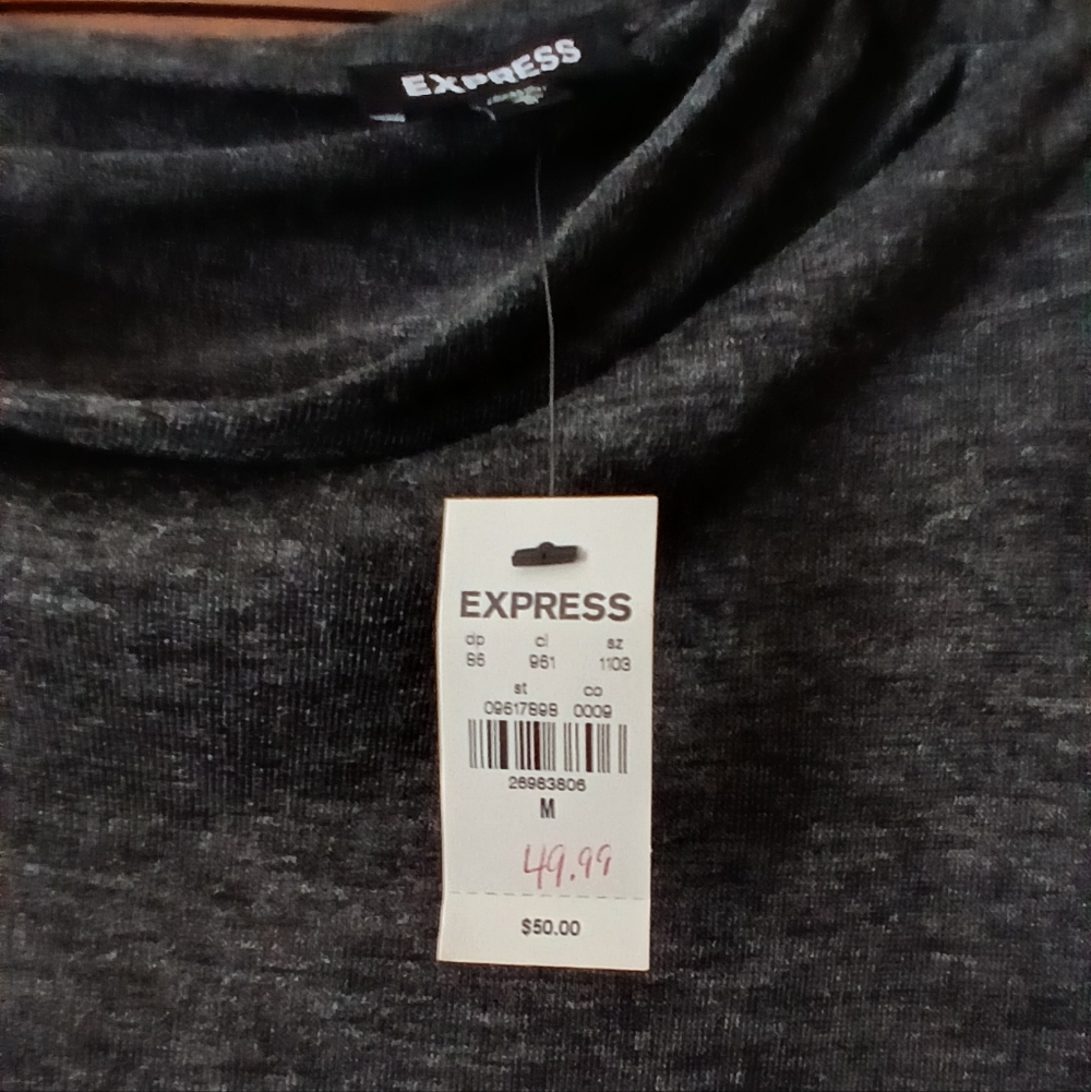 💙 Express gray Long Sleeve top💙 - Picture 8 of 8